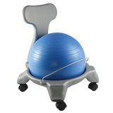 CanDo plastic mobile ball chair with back w/o arms