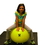 CanDo 30-1891 Cando Inflatable Exercise Ball - With Stability Feet - Yellow - 18" (45 Cm), Price/Each