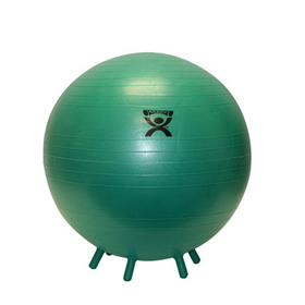 CanDo 30-1893 Cando Inflatable Exercise Ball - With Stability Feet - Green - 26" (65 Cm)