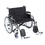 43-1923 Sentra Ec Heavy Duty Extra Wide Wheelchair, Detachable Desk Arms, Swing Away Footrests, 26" Seat, Price/Each