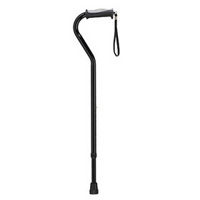 43-2018-P Adjustable Height Offset Handle Cane with Gel Hand Grip