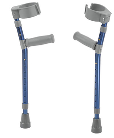 Pediatric forearm crutches, pair, small (15" to 22" grip height)