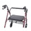 Drive Medical 43-2166 Heavy Duty Bariatric Rollator Rolling Walker with Large Padded Seat, Red