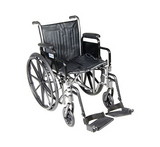 43-2226-P Silver Sport 2 Wheelchair, Detachable Desk Arms, Swing away Footrests