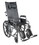 43-2238 Silver Sport Reclining Wheelchair with Elevating Leg Rests, Detachable Desk Arms, 16" Seat