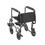 43-2246 Lightweight Steel Transport Wheelchair, Fixed Full Arms, 19" Seat