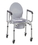 Generic 43-2350 Commode With Drop Arms, With Wheels, Aluminum, 1 Each, Price/Each