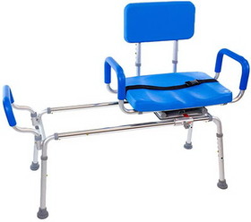 43-2374 Carousel Sliding Bariatric Transfer Bench with Swivel Seat