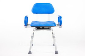 Fabrication Enterprises 43-2382 Revolution Pivoting Bath Shower Chair, Padded Backrest and Armrests