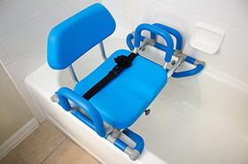 Drive Medical 43-2386 HydroSlide Bath Chair, Padded Swivel Seat