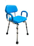 Comfortable Shower Chair, Padded Backrest and Armrests