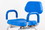Fabrication Enterprises 43-2390 Comfortable Shower Chair, Padded Backrest and Armrests, Blue