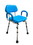 Fabrication Enterprises 43-2390 Comfortable Shower Chair, Padded Backrest and Armrests, Blue