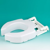 Secure Bolt Hinged Elevated Toilet Seat, Elongated
