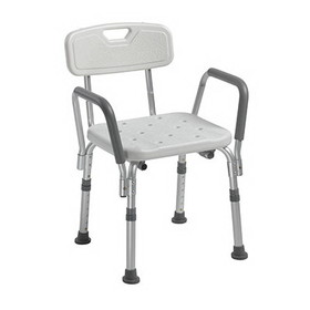 Drive Medical 43-2636 Knock Down Bath Bench with Back and Padded Arms