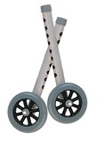 Drive Medical 43-3047 Walker Wheels with Two Sets of Rear Glides, for Use with Universal Walker, 5