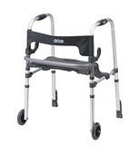 43-3071 Clever Lite LS Walker Rollator with Seat and Push Down Brakes