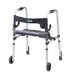 43-3071 Clever Lite LS Walker Rollator with Seat and Push Down Brakes