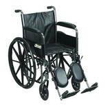 43-3101-P Silver Sport 2 Wheelchair, Detachable Full Arms, Elevating Leg Rests