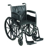 43-3102-P Silver Sport 2 Wheelchair, Detachable Full Arms, Swing away Footrests