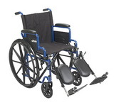 43-3128-P Blue Streak Wheelchair with Flip Back Desk Arms