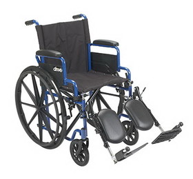 43-3128-P Blue Streak Wheelchair with Flip Back Desk Arms