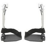 Drive Medical 43-3135 Chrome Swing Away Footrests with Aluminum Footplates