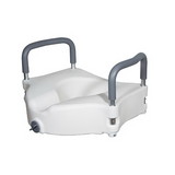 43-3175 Elevated Raised Toilet Seat with Removable Padded Arms, Standard Seat