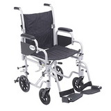 Poly Fly Light Weight Transport Chair Wheelchair w/Swing away Footrests