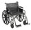 43-3221 Sentra EC Heavy Duty Wheelchair, Detachable Desk Arms, Swing away Footrests, 22" Seat