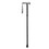 43-3230 Adjustable Lightweight Folding Cane with Gel Hand Grip, Black
