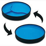 Stayware STAYnEAT Plate, Divided Suction, Slope n Scoop Dish