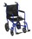 68-0153 Lightweight Expedition Transport Wheelchair with Hand Brakes, Blue