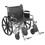 43-3221 Sentra EC Heavy Duty Wheelchair, Detachable Desk Arms, Swing away Footrests, 22" Seat