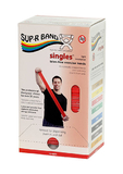 71-0021 Sup-R Band, Latex-Free, 5-Foot Singles , 30 Piece Dispenser, Red