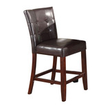 ACME Danville Counter Height Chair (Set-2) in Espresso PU & Walnut 07055