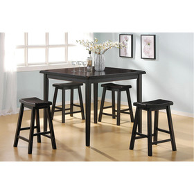 ACME Gaucho Counter Height Set (5pc Pk) in Black 07288