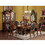 ACME Chateau De Ville Arm Chair (Set-2) in Black PU & Cherry 10039A