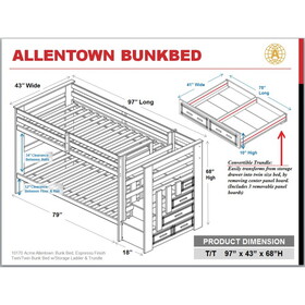 ACME Allentown Bunk Bed (Twin/Twin & Storage) in Espresso 10170W