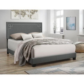 Acme Ishiko II Queen Bed in Gray Fabric 20910Q