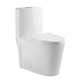 One-Piece Toilet, White, Ceramic 21S0901-Gw