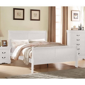 Acme Louis Philippe Full Bed in White 23840F