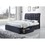 ACME Drorit Eastern King Bed in Dark Gray Fabric 25677EK