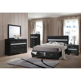 Acme Naima Queen Bed in Black 25900Q