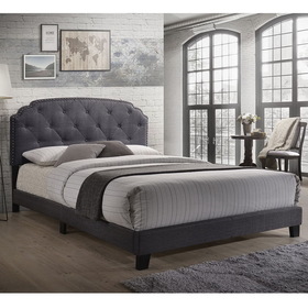 ACME Tradilla Queen Bed in Gray Fabric 26370Q