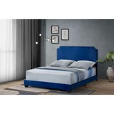Acme Haemon Queen Bed - Blue Fabric 26760Q