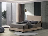 Acme Leandros Queen Bed - Beige Fabric 27420Q