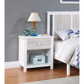 Connelly Nightstand White/Rockport Gray 27502-WH
