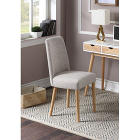 Taylor Chair with Natural Legs and Gray Fabric 28991-NAG