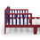 Twain Toddler Bed Red/Blue 30710-RED